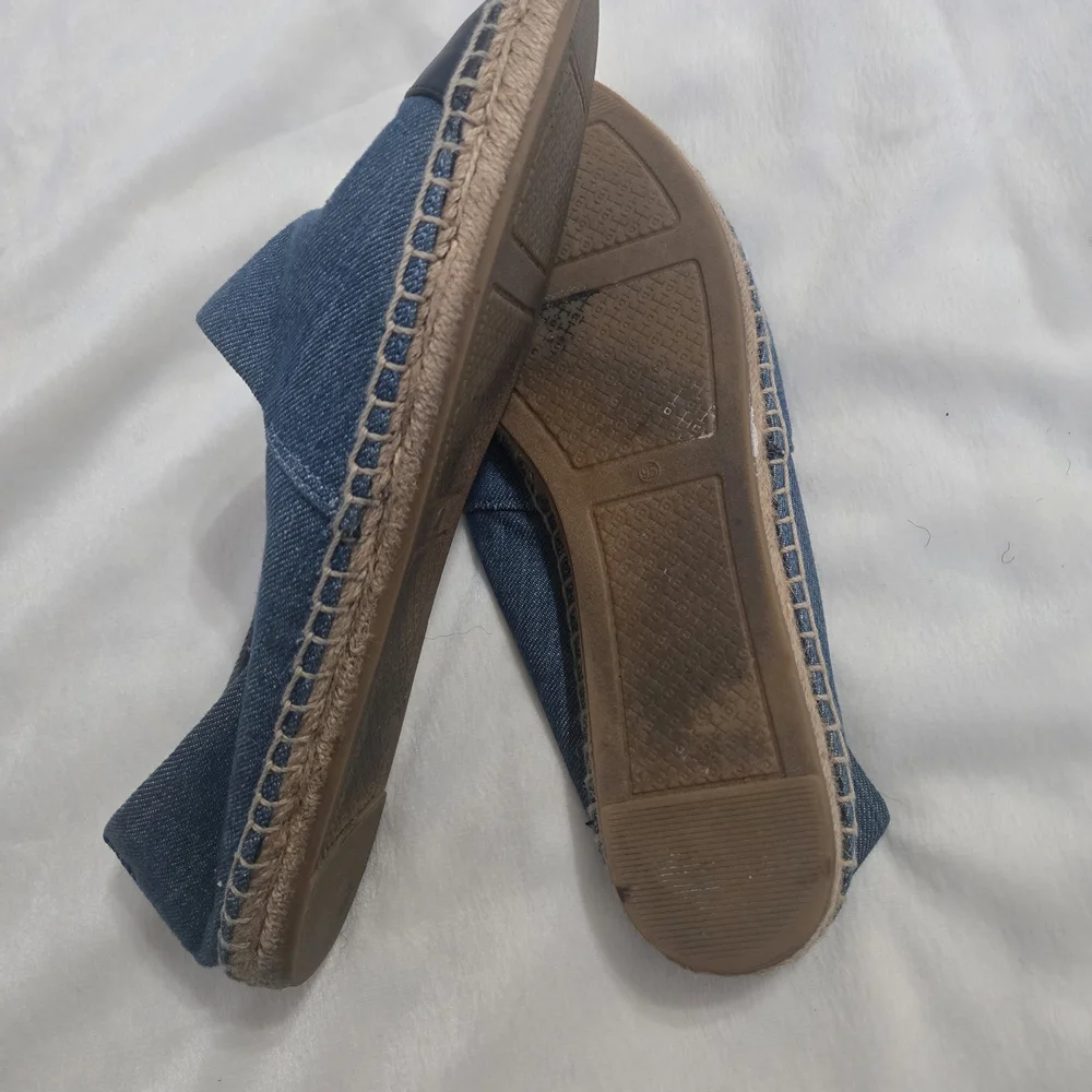 Tory Burch Blue and Black Espadrilles - Picture 3 of 7